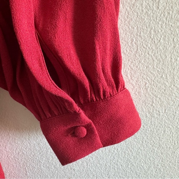 IRO Broken Open Back Relax Long Sleeve Red Mini Dress size 36/US 4 - Picture 10 of 16